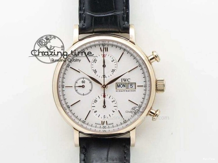 MIROTIME 0601 Pilot Chrono SS IW387808 CF3 ZF 1:1 Best Edition On Brown Leather Strap A Soft 7328